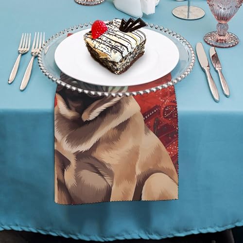 Servilletas de Tela Reutilizables Set de 2 con Diseño de Pug miniatura 4