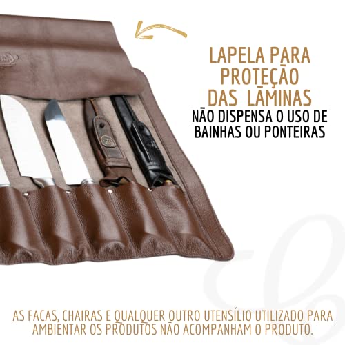 Estojo Porta Facas Case Para Facas de Couro