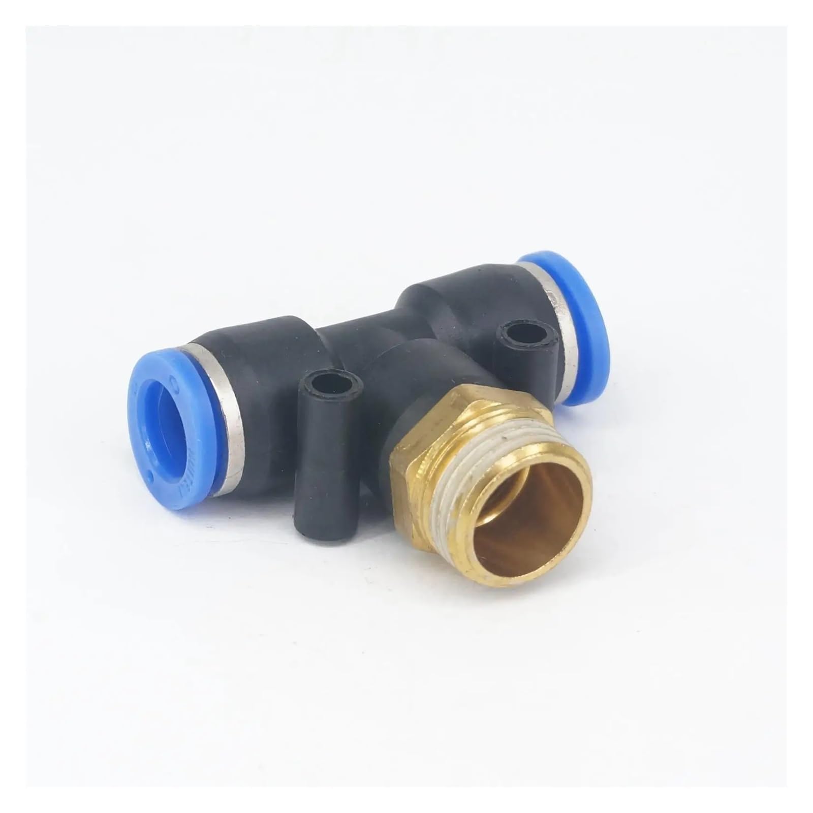 Rvblrdse Men's One Color 5Pc 1/2" To Fit Tube O/D 12Mm Pneumatic Tee 3 Way Push In Connector Union Quick Release Air Fitting Plumbing