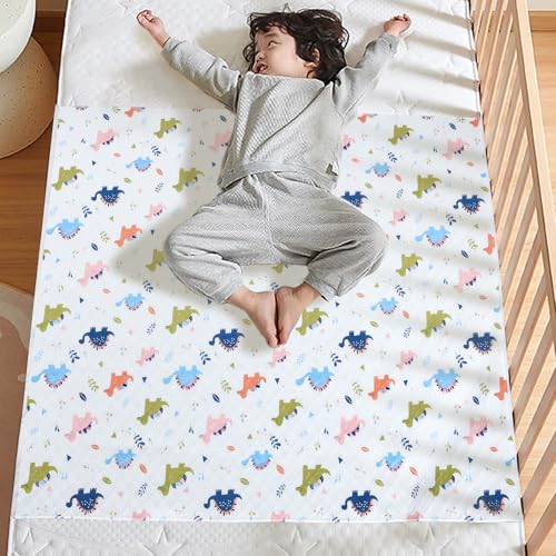Image of MooMoo Baby Waterproof Potty Training Pad Nighttime Reusable Underpad Mattress Sheet Protector Mat Leakproof Pee Pad for Kids Bedwetting