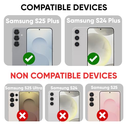 Image of POPIO Military-Grade Gorilla Tempered Glass For Samsung Galaxy S24 Plus / S25 Plus (Black) 9H Hardness, Edge-to-Edge Full Coverage, Anti-Scratch, Bubble-Free, Ultra Clear HD Glass, Oleophobic Coating, Face ID Compatible