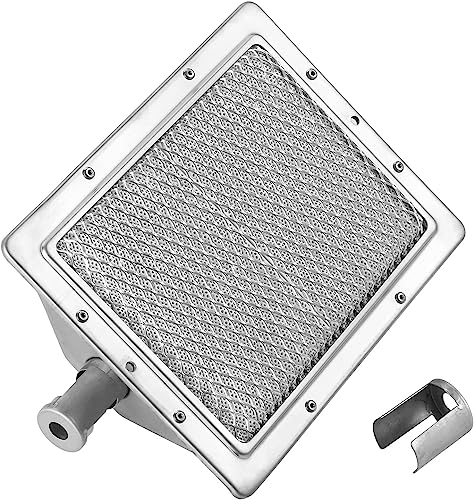 Mtsooning Ceramic Infrared DIY Heating Gas Burner, 8.66"x 6.69" (220x170mm) Infrared Heating Flame Ceramic Burner Head, Replacement Part for Outdoor Indoor Heater, BBQ Grill Stove, Oxyhydrogen Burner