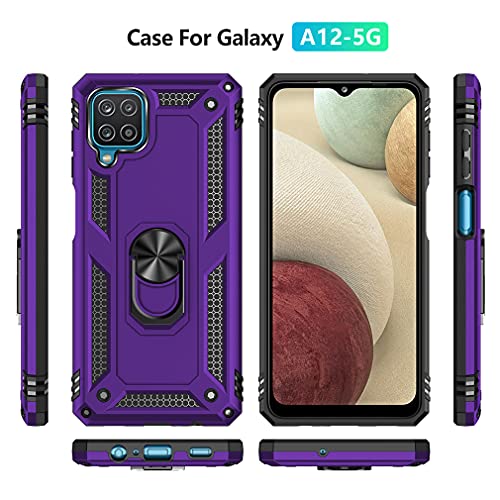Coque Galaxy A12 qualité militaire violette coque hybride antichoc rigide - 2