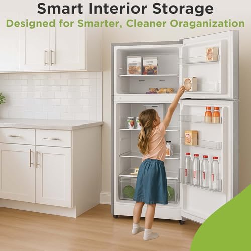 HAMILTON BEACH, Frost Free Top Mount 2 Door Apartment Size Refrigerator with Freezer, STAINLESS, 18 CU FT - Image 5