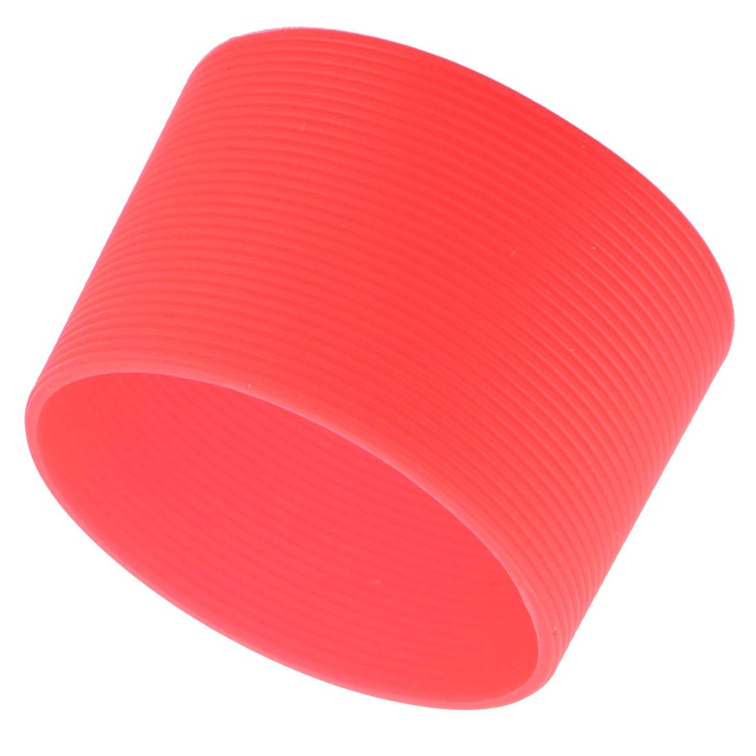 Sourcingmap Silicone Outdoor Round Nonskid Water Bottle Mug Cup Sleeve Cover 6.5cm Dia Red