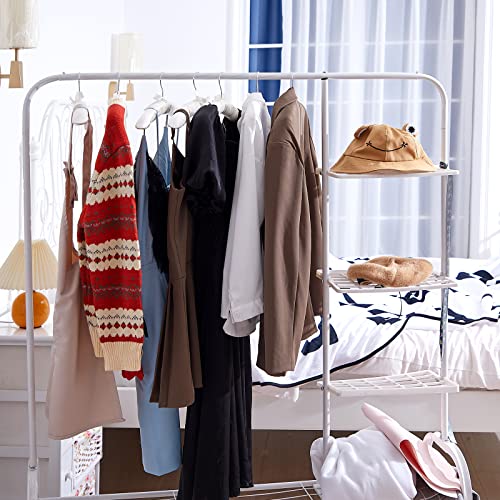 40 Pieces 17 Inch Ivory Satin Padded Hangers For Women Clothing Large Coat Padded Clothing Fabric Hangers Anti Slip Cushioned Sweater Hangers No Shoulder Bump For Suits Wedding Dress Clothes Closet #TOP5
