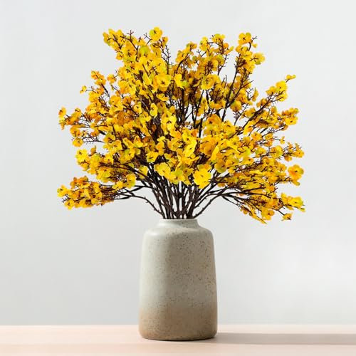 Fall Yellow Artificial Flowers Plants for Home Dec...