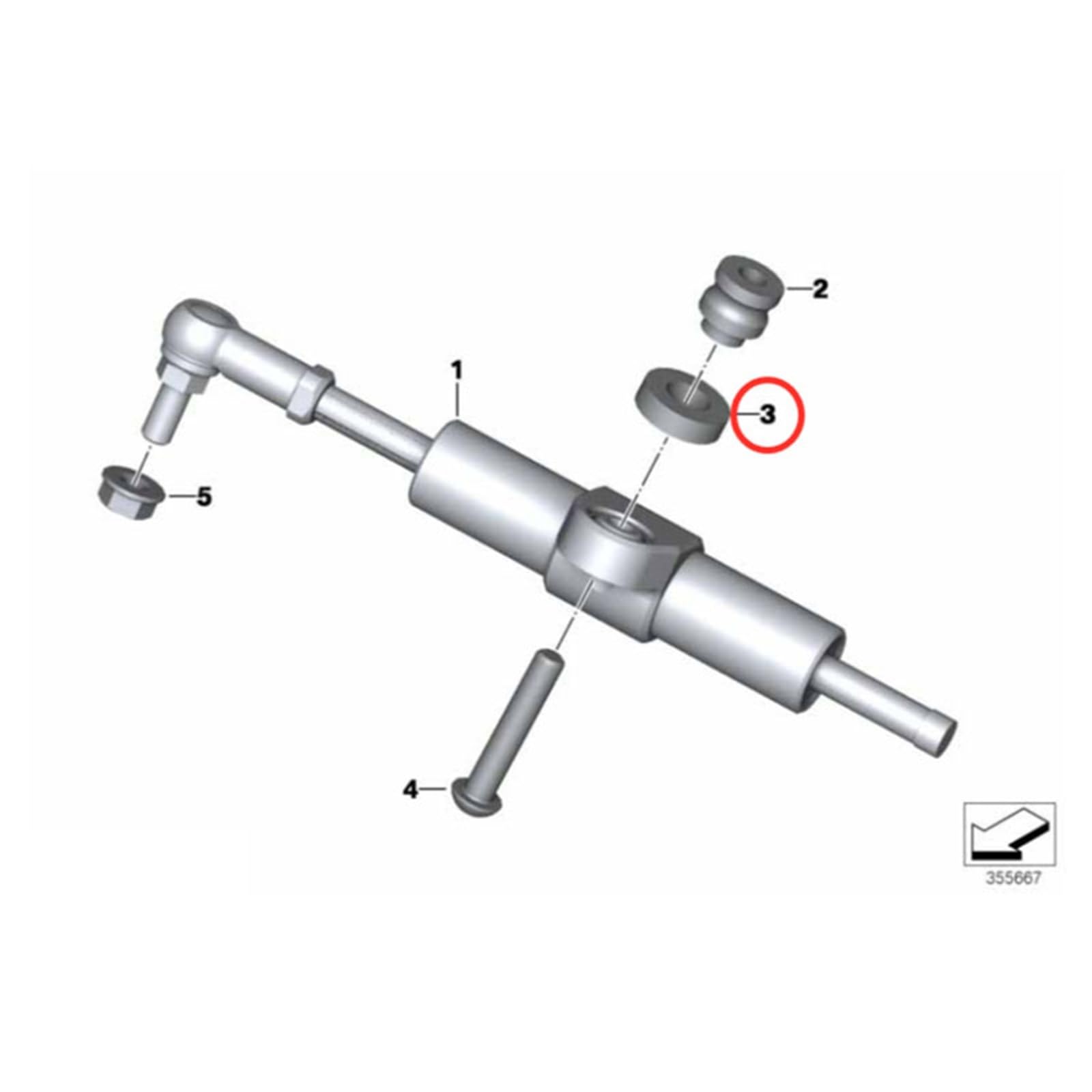 Sterzo Ammortizzatore Di Ammortizzazione Cuscino Per BMW R1200GS R1200R R1200RT R1200S R1250GS R1250R R1250RS R1250RT