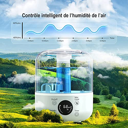 HUMIDIFICADOR DE AIRE PARA BEBÉ NIÑO, ANIMALES & PLANTAS | HUMIDIFICADOR DE ULTRASONES SILENCIOSO Y AJUSTABLE | PARA HABITACIÓN Y GRAN PIEZAS | SIN BPA | PARADA AUTOMÁTICA | MARCA ESPAÑA - imagen 3
