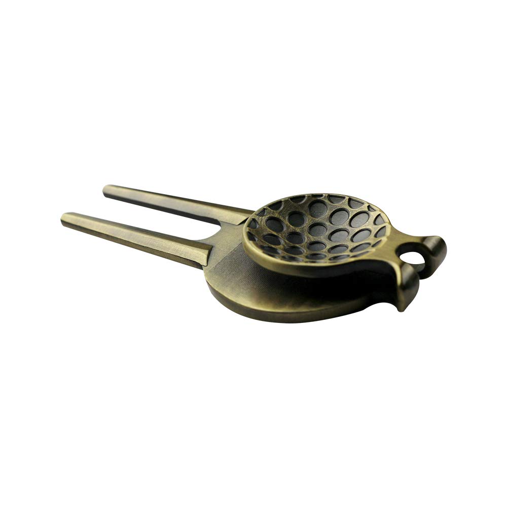Herramienta de reparación de divot de golf con marcador de pelota de calavera de palo de golf, regalo de golf para golfista (club)