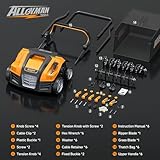 Alloyman 16-Inch 2-in-1 Electric Dethatcher and Scarifier, 15Amp Copper Motor, Electric Dethatcher and Aerator with 14.5-Gal Bag, 5-Position Adjustment, Quick-Fold, Ldeal for Iawn Care - Image 7