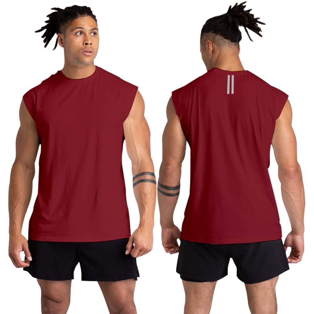 Holure Camisetas Interiores para Hombre, Camiseta Muscular Cuello Redondo, Pack de 3