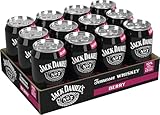 Jack Daniel's Jack & Berry - Tennessee Whiskey - Whiskey Noten treffen auf bitter-süße Beerenlimonade - 12 x 0.33L/ 10% Vol.