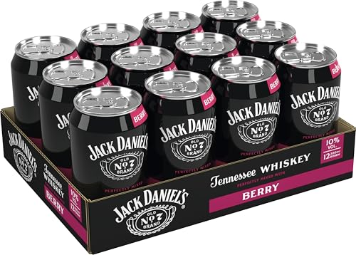 Jack Daniel's Jack & Berry - Tennessee Whiskey - Whiskey Noten treffen auf bitter-süße Beerenlimonade - 12x 0.33l / 10% Vol.