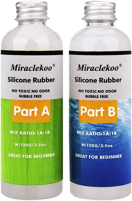 Silicone Mold Making Kit - Liquid Silicone Rubber 15A Platinum Silicone - Translucent - 7 oz