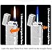 Windproof Butane Lighter, Blue Flame + Soft Flame, Reusable, Adjustable Flame, Compact Body, Zinc Alloy Material, Suitable for Gifts and Collections(Gold)