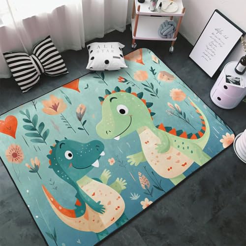 Tapis bébé antidérapant dinosaure absorbant contre sol froid