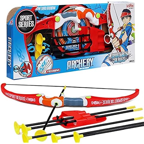 kidoloop Large Archery Bow and Arrow Set for Kids Fun Target Game for Children Indoor or Outdoor Use, Ideal for Summer Play, Garden Outdoor Board Archery for Boys and Girls, 3 Arrows, Target Cover