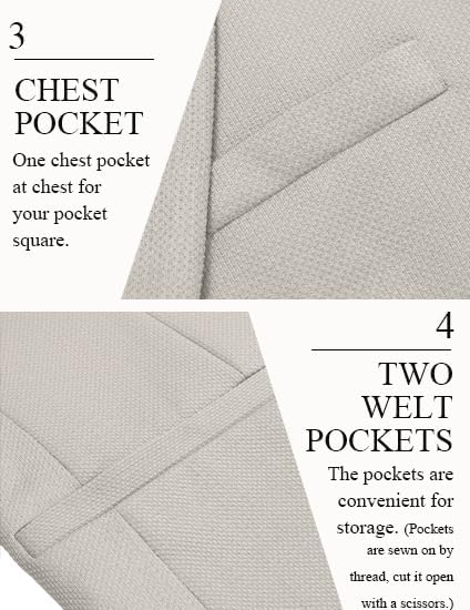 COOFANDY Men's Casual Blazer Slim Fit Suit Jackets Two Button Lightweight Knit Sport Coat - Image 7