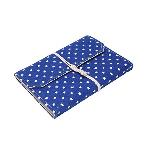 Omabeta Fotoalbum Vintage Style Album selbstklebend Basteln Valentinstag (blaue Sterne) – Bild 4