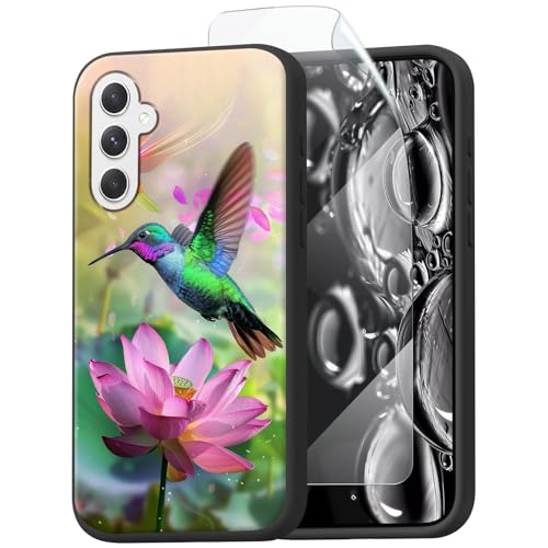 Coque Galaxy A15 5G en silicone mignonne avec film écran de protection antichoc souple