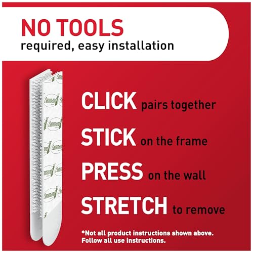 Image of Command 15 lb Large 120 Pairs Picture Hanging Strips (240 Strips), Damage-Free Hangers for Picture Frames, No Tools Required, Great for Home Room Wall Decor, White Adhesive
