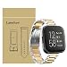 Produktbild LvBu Armband Kompatibel mit Fitbit Versa 2, Classic Edelstahl Uhrenarmband für Fitbit Versa 2 Fitness-Smartwatch (Silber-Golden)