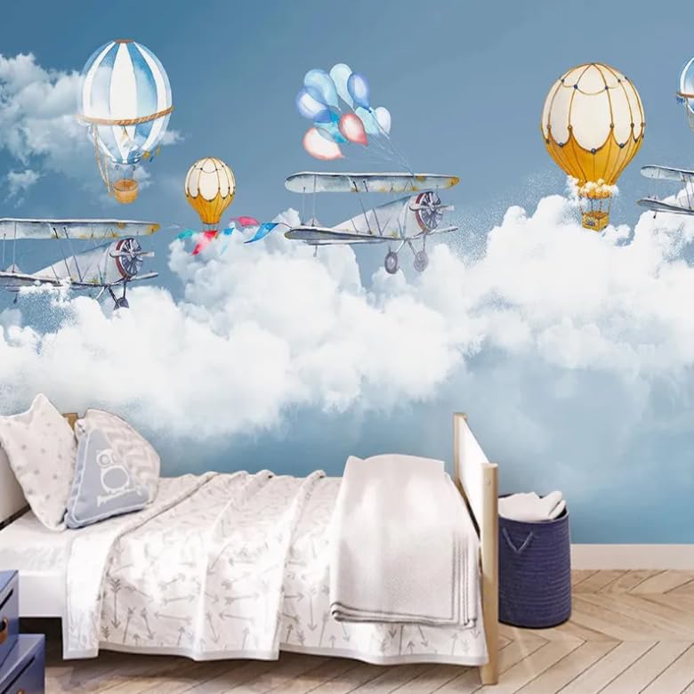 Papier peint 3D ballon air chaud grand format 400x280 cm impression HD - 2