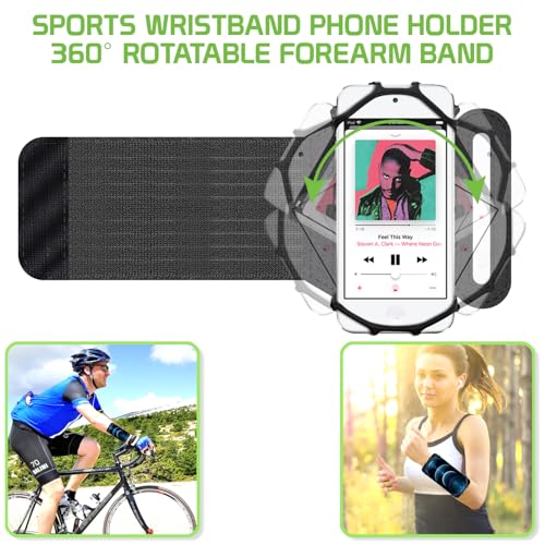 Brassard smartphone rotatif anti-chute pour iPhone et Galaxy S9 Plus