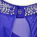 RoyalBlue,XL,Figure Skating Dress Ice Skating Costume for Womens Girls Gymnastics Competition Dresses Leotard Wear Spandex