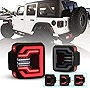 WOLFSTORM LED Tail Lights Fit for 2018 2019 2020 2021 2022 Jeep Wrangler JL,Sequential Turn Lights Design, 2018-2022 Jeep Wrangler JL LED Tail Light Assembly,1 Pair(Smoked Lens)