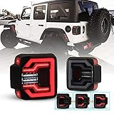 WOLFSTORM LED Tail Lights Fit for 2018 2019 2020 2021 2022 2023 Jeep Wrangler JL,Sequential Turn Lig