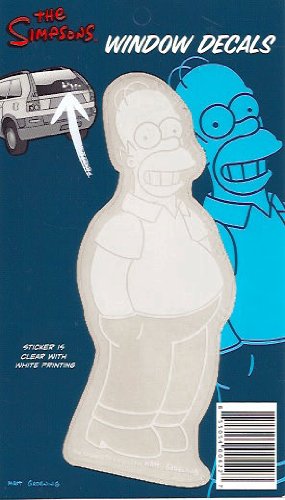 Homer Simpson Standing Simpsons Family Car Window Sticker Decal