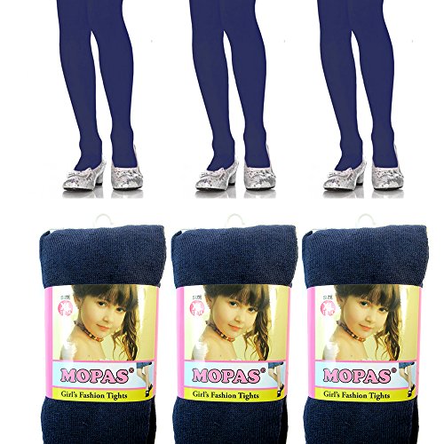 3 Pairs Navy Girls Kids Footed Tights Dance Stockings Pantyhose Ballet XL 11-14 6 Pairs Girls Footed Ballet Dance Tights Soft Pantyhose Stockings for Kids, School Uniform & Dress Wear, XL 11-14 Navy2