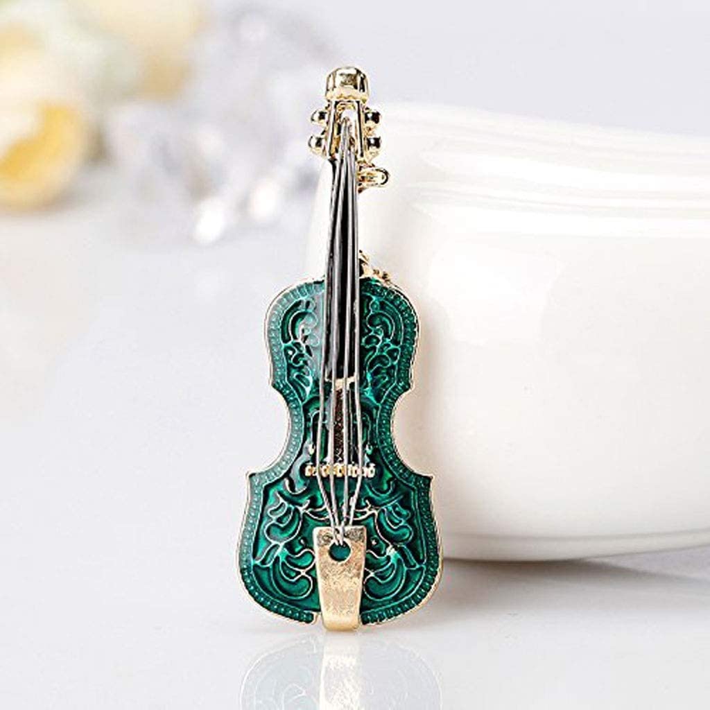 Spilla Lin Spilla per Violino - Spilla per Musica di Violino Verde Temperamento Maschile e Femminile