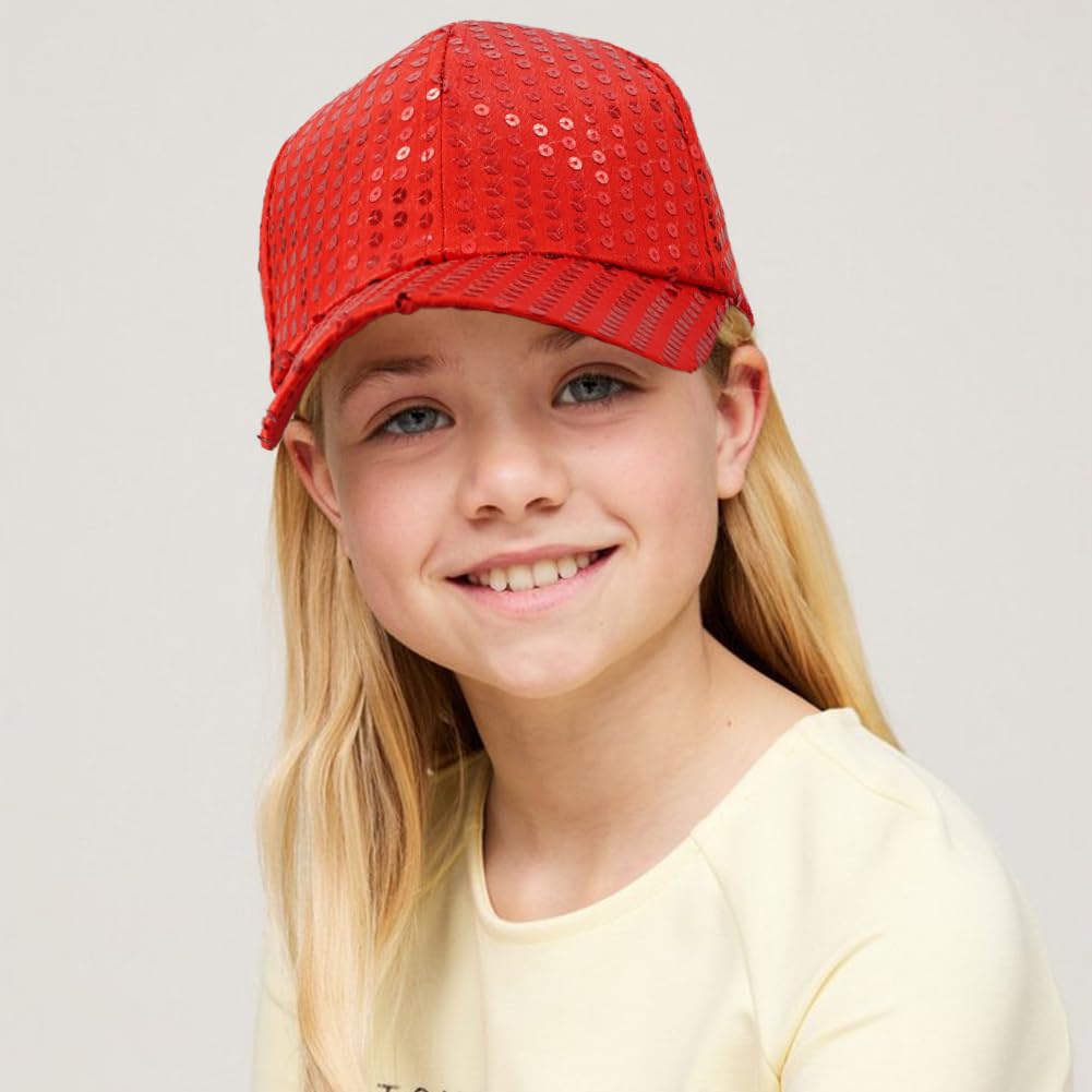 Casquette de baseball à paillettes pour garçon et fille - Chapeau Hip Hop brillant