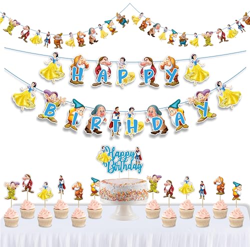 Seyal® Snow White and the Sevn Dwafs Theme Birthday Party Supplies