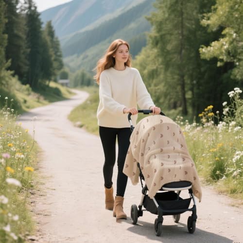 Image of Nursing Cover for Breastfeeding Breastfeeding Cover Muslin Baby Breast Feeding Cover for Mum Infant Stroller Nursing Cover Soft 360掳 Coverage Breathable Lightweight Apron for Privacy Shield (Rainbow)