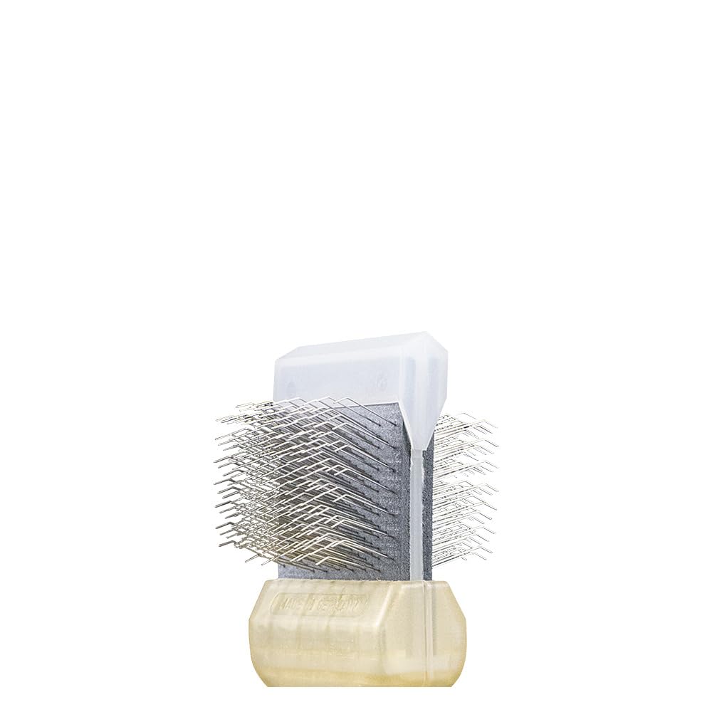 Coat Grabber Soft Gold 4,5 cm – Ultraweiche Hundebürste & Katzenbürste – Finishbürste für kurzes und seidiges Fell – Flexible Profi-Fellbürste Made in Germany (z.B. Mops, Rottweiler, Beagle)