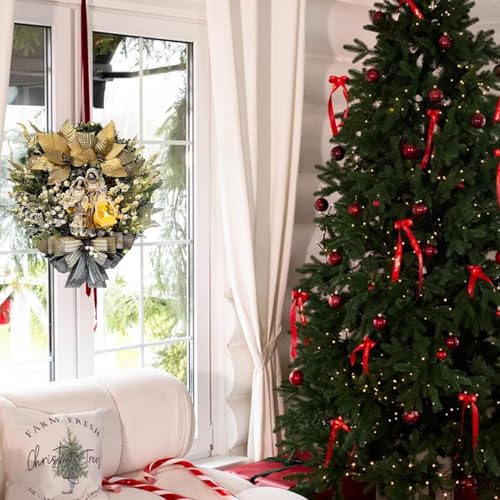 Couronne de Noël lumineuse pour porte d'entrée, la solution anti-façade triste