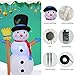 panthem Muñeco de nieve inflable de 120 cm con luces LED giratorias,...
