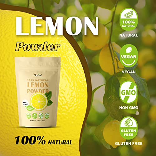Grelim SAMPLE_SKU_5817 Lemon Powder 11.30 Oz, 100% Lemon Juice Freeze Dried Powder, Filler Free, Gluten-Free, Rich In Natural Vitamin C Fresh Squeezed Lemon Flavor Great For Beverages, Smoothies 320G thumb #4