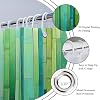 Cortina de Baño de Vidrio Manchado, Bosque de Bambú Verde, Arte Asiático Tradicional Japonés, Zen Primaveral, Naturaleza Rústica, Decoración de Baño, Poliéster con Ganchos, 47Wx70L 6