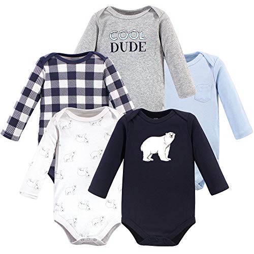 Image of Hudson Baby unisex-baby Cotton Long-sleeve Bodysuits