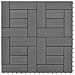 vidaXL WPC Decking Tiles, Gray, 11 pcs, 11.8