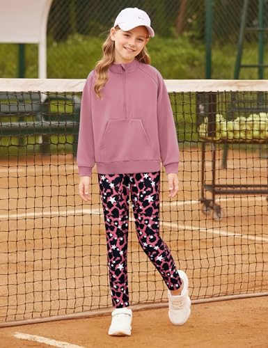 Image of Girls Clothes 2Pcs Outfit Set with Zip-up Top and Trendy Printed Pants Teen Girl Clothes 6-14Y