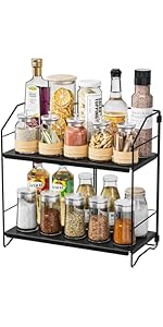 Biubumtu Étagère à épices Réglable à 3 Niveaux - Deux Options De