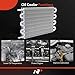 A-Premium Transmission Oil Cooler, Universal Aluminium 8 Pass Tube and Fin, Oil Cooler Kit with Hose Mounting Kit