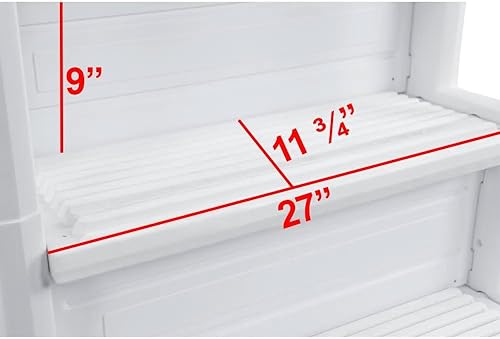 Miniatura 7 de Aqua Select Everest en escalones de piscina  Blanco  para piscinas sobre el suelo  Montaje en cubiertas de 48 a 54 pulgadas  Capacidad de escaleras