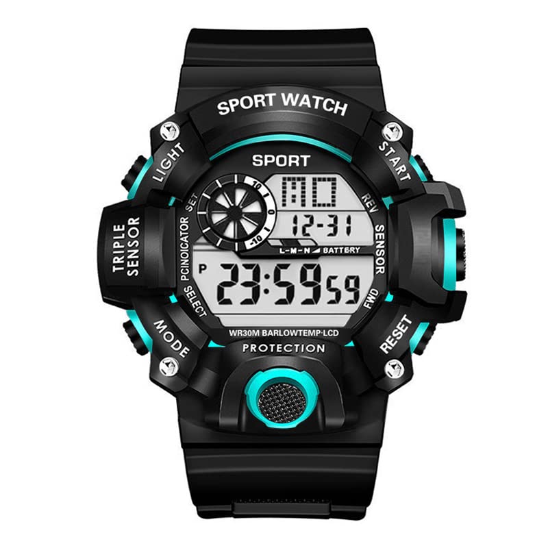 EDINARO Digital Dial Black Solid Design Strap Multi Functional with Backlight Sports Watch for Men & Boy (B0B7X3Y7X5) Amazon Price History, Amazon Price Tracker
